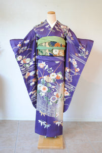 No.46 菊花々に垣根文様刺繍振袖