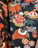 No.68 宝尽くし文様綸子黒振袖