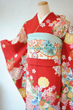 No.164 桜に花々文様縮緬振袖