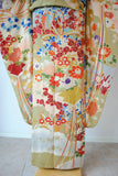 No.264 鶯色百花花薬玉文様振袖