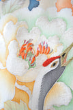 No.110 鶴に百花文様青ぼかし振袖