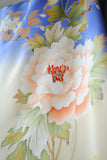 No.110 鶴に百花文様青ぼかし振袖