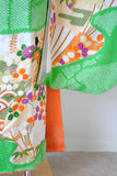 No.279 牡丹花々に絞り染め分け振袖