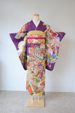 No.266 吉祥花々に雲取り文様刺繍振袖