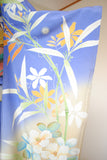 No.110 鶴に百花文様青ぼかし振袖