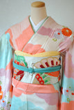 No.272 彩色雲取り総絞り菊刺繍振袖