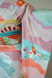No.272 彩色雲取り総絞り菊刺繍振袖
