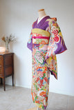 No.266 吉祥花々に雲取り文様刺繍振袖