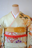 No.259 若芽色金雲取りに吉祥文様振袖