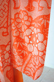 No.301 菊花に波頭文様橙総絞り振袖