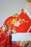 No.108 御所解文様刺繍縮緬赤振袖