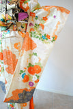 No.276 雲取りに菊牡丹文様刺繍振袖