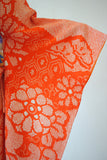 No.301 菊花に波頭文様橙総絞り振袖