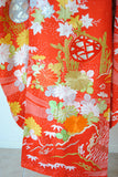 No.108 御所解文様刺繍縮緬赤振袖