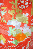No.108 御所解文様刺繍縮緬赤振袖