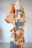 No.276 雲取りに菊牡丹文様刺繍振袖