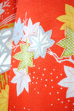 No.108 御所解文様刺繍縮緬赤振袖