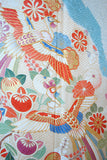 No.91 甕覗き色鳳凰文様絞り染め分け振袖