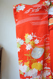 No.108 御所解文様刺繍縮緬赤振袖