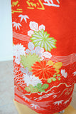 No.108 御所解文様刺繍縮緬赤振袖