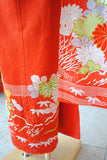 No.108 御所解文様刺繍縮緬赤振袖