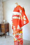 No.108 御所解文様刺繍縮緬赤振袖