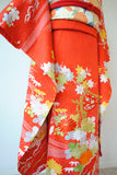 No.108 御所解文様刺繍縮緬赤振袖