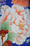 No.229 【特選】群青色錦紗地百花繚乱刺繍振袖　一式