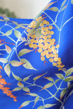 No.229 【特選】群青色錦紗地百花繚乱刺繍振袖　一式