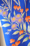 No.229 【特選】群青色錦紗地百花繚乱刺繍振袖　一式