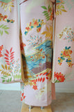 No.251 南天に松皮菱取り文様刺繍振袖