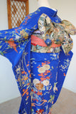 No.229 【特選】群青色錦紗地百花繚乱刺繍振袖　一式