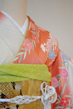 No.263 枝垂れ花々におしどり光琳文様振袖