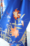 No.229 【特選】群青色錦紗地百花繚乱刺繍振袖　一式