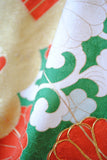 No.243　檜扇に菊文様刺繍綸子振袖