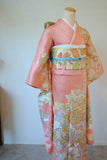 No.159 金彩菊に槍梅文様刺繍振袖