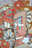 No.62　御所車に雲霞吉祥花々文様振袖