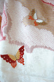 No.225 雪輪総絞りに蝶々刺繍振袖