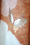 No.225 雪輪総絞りに蝶々刺繍振袖