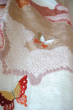 No.225 雪輪総絞りに蝶々刺繍振袖
