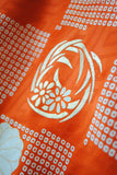 No.79 市松に雪輪花文様中振袖