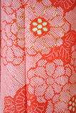 No.306　赤色菊花文様総絞り振袖