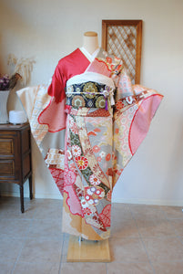 No.179 菊に葵疋田吉祥文様振袖