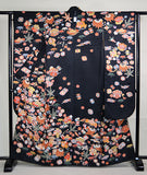 No.68 宝尽くし文様綸子黒振袖